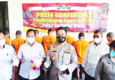 Selang 11 Hari, Polda Sulut Bongkar 5 Kasus Narkoba